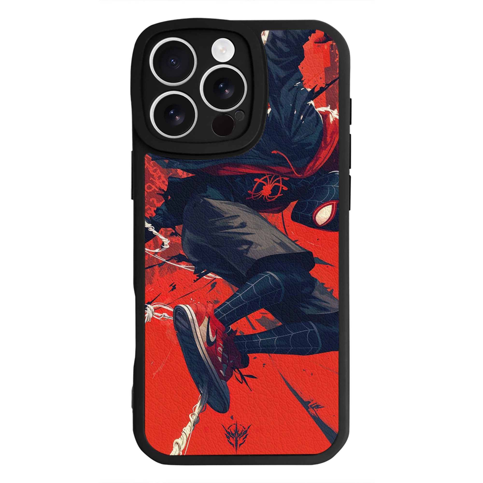 Spider Man スパイダーマン 【iPhone 16シリーズ対応】シリコンスマホケース（レザー調） 材質：シリコン